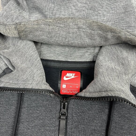 Nike Tech Fleece Full-Zip 2 Tone Grey Ivory Hoodie Jacket Men’s Size XL 885904 - Picture 5 of 11